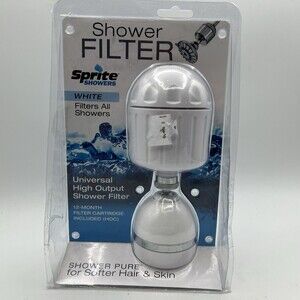 Sprite High Output Filter Massage Shower Head Chlorine White HO2-SH3 NEW